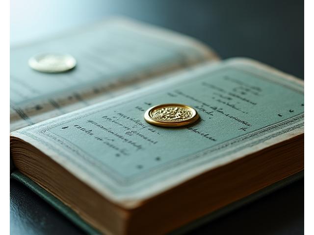 Ein geschlossenes Buch mit einem Siegel, das Rechtssicherheit symbolisiert.