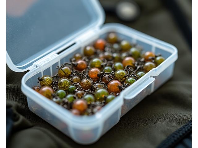 Sortiment an verschiedenen Micro-Jigs und Barbless-Haken in einer wasserdichten Box.