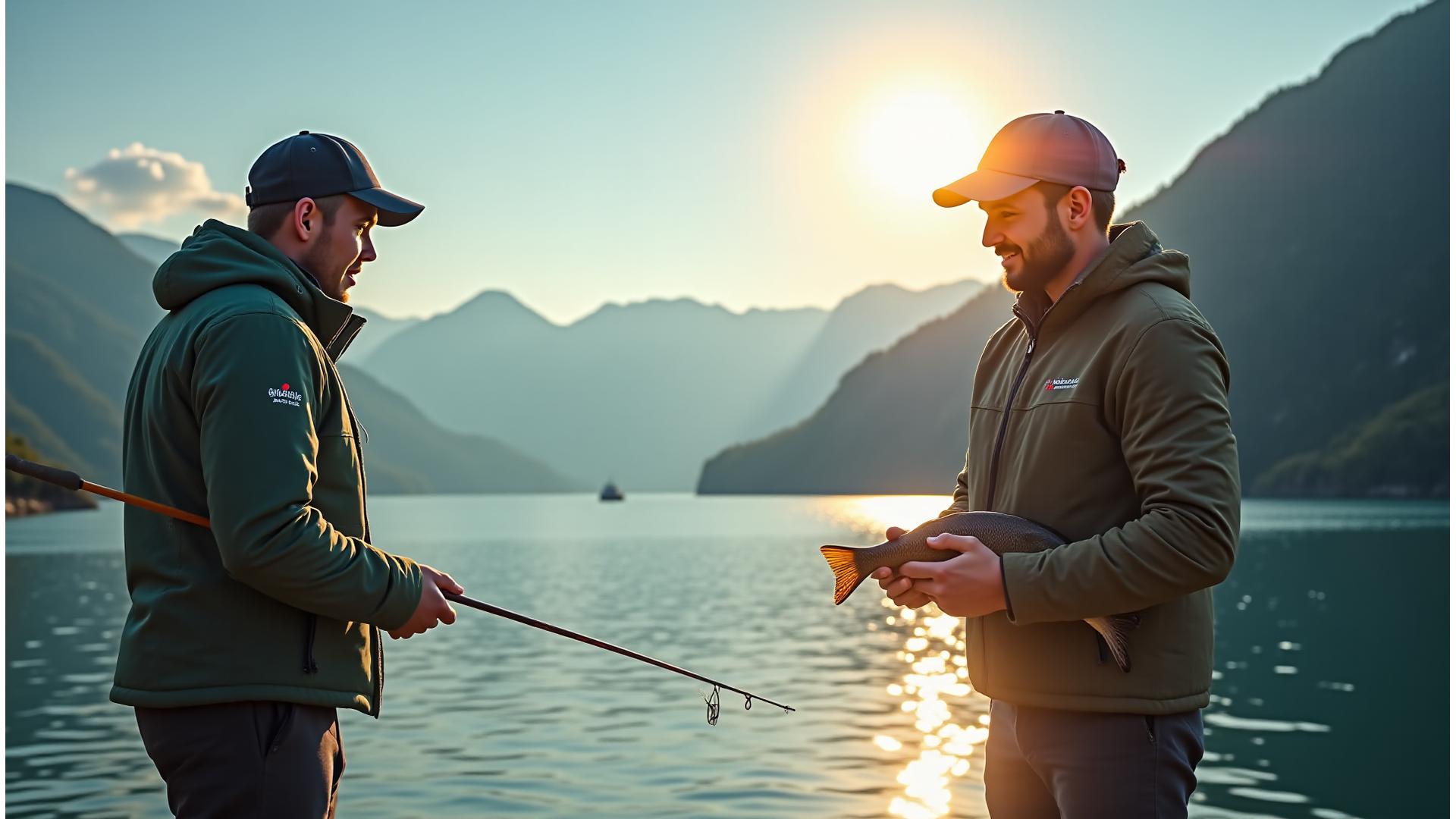 Erfolgreicher Feeder-Angler am Sempachersee bei Sonnenaufgang