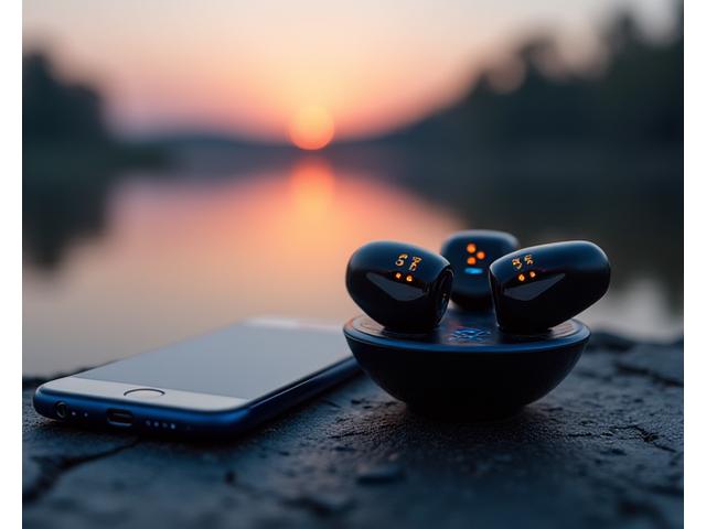 Modernes digitales Bissanzeiger-Set mit Bluetooth-Verbindung zu einem Smartphone