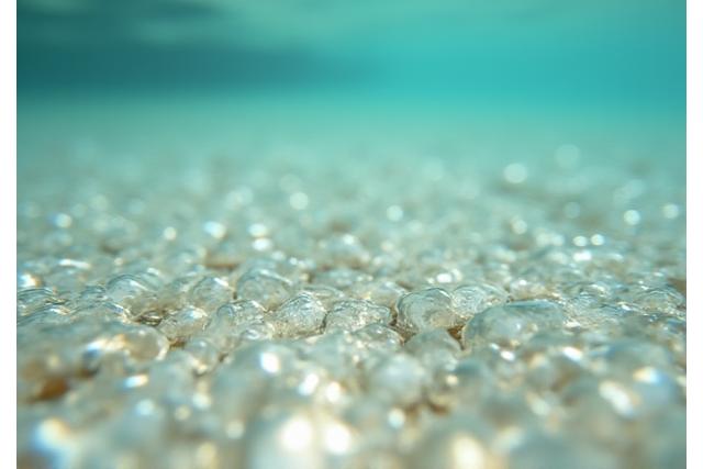 Fluorocarbon Angelschnur im Wasser, fast unsichtbar