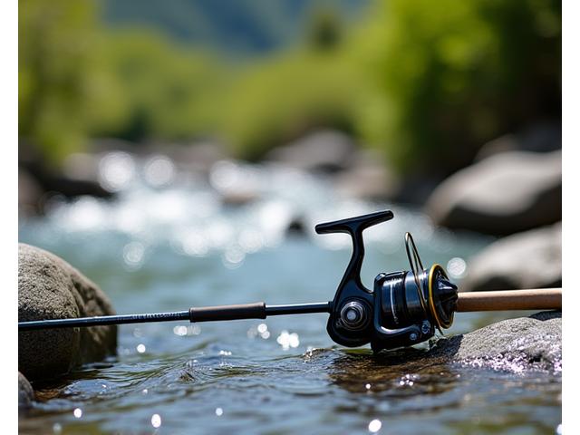 LIGHT Forellen Spinnruten-Combo an einem Schweizer Bergfluss